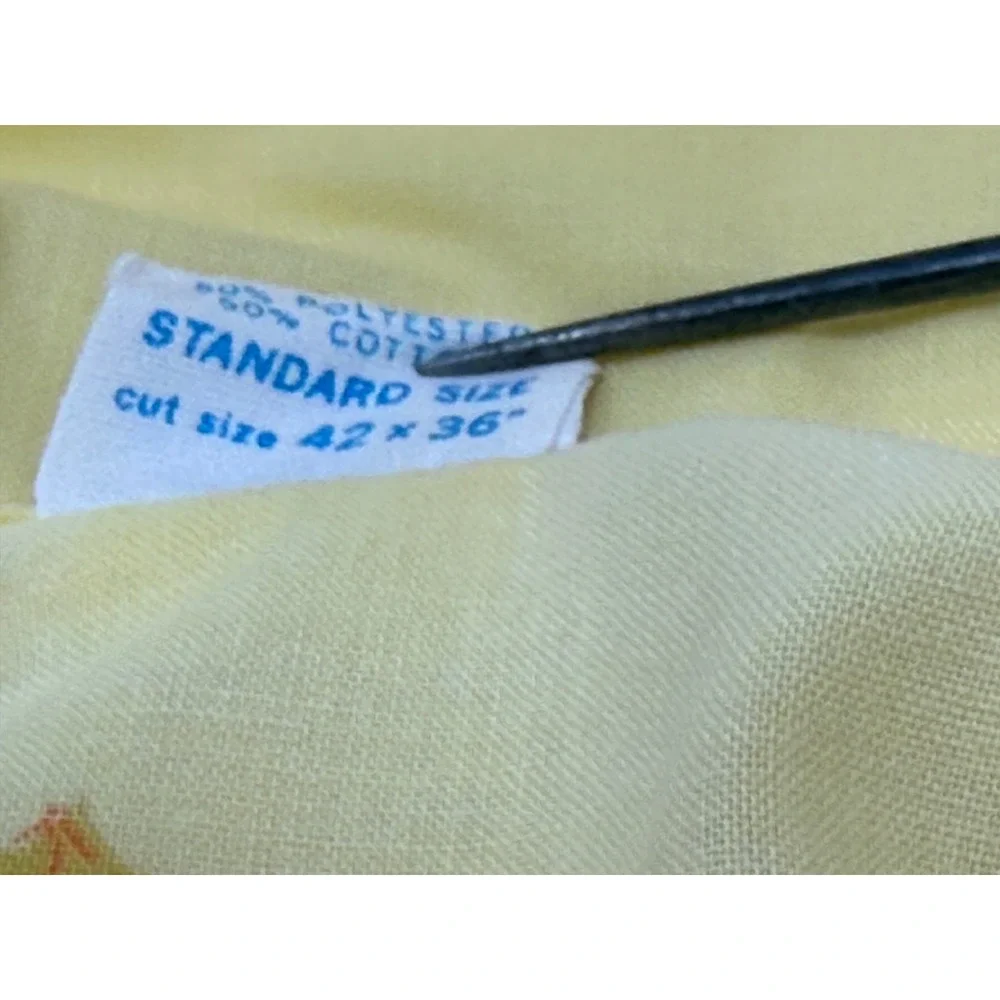 Vintage Montgomery Ward Floral Pillowcase Orange Yellow Muslin Standard 70s